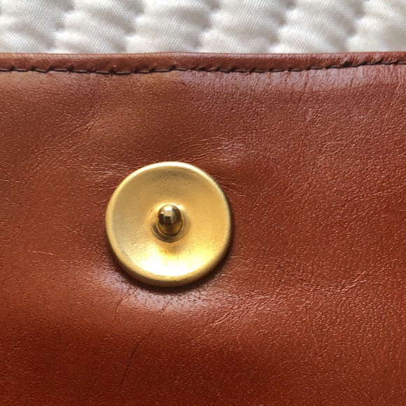 Lawrence Bentley Leather Clutch Terra-cotta suede detail. Chic, classic stylish - Picture 12 of 15